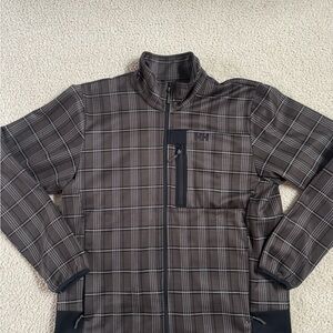 Helly Hansen Men's Gray-Brown Plaid Lightweight Jacket